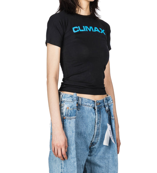 CLIMAX FITTED PRINTED TEE BLACK