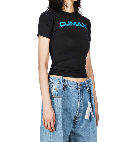 CLIMAX FITTED PRINTED TEE BLACK