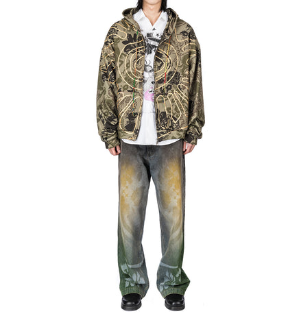 MEDIEVAL GILDED CAMO HOODIE KHAKI/GOLD