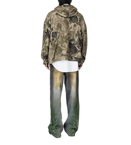 MEDIEVAL GILDED CAMO HOODIE KHAKI/GOLD