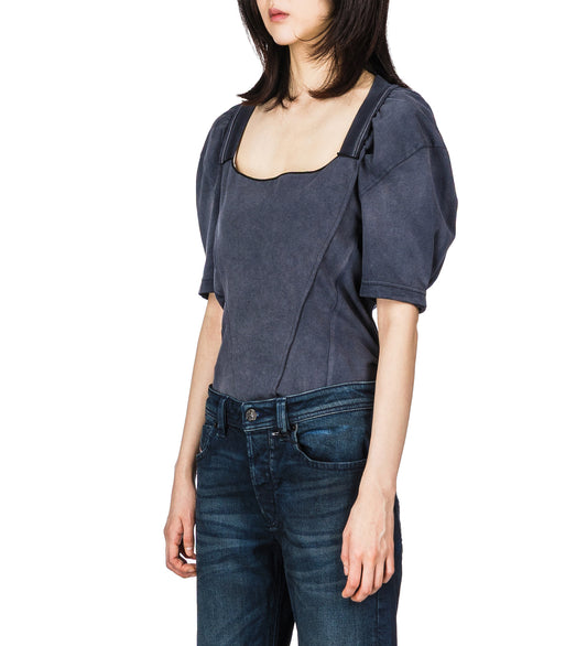 DIRNDL CUT UP TEE BLACK