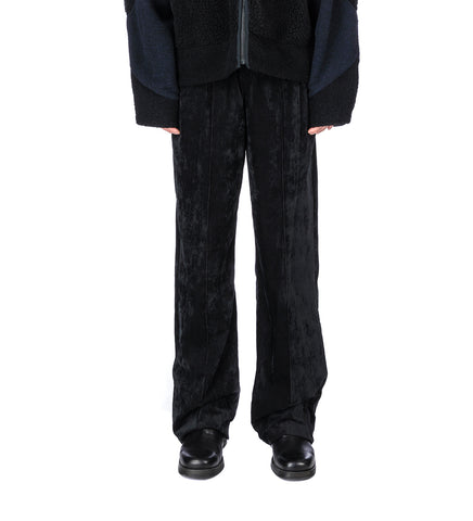 VELVET TRACK PANTS BLACK