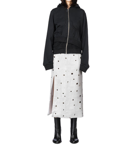 POLKA DOT SKIRT GREY