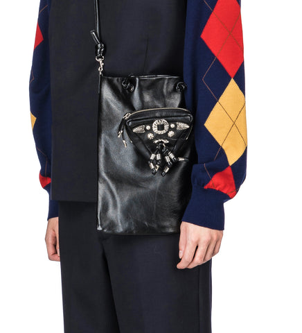 TRIANGLE POUCH BAG BLACK