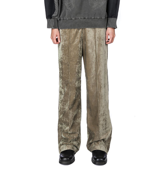 VELVET TRACK PANTS KHAKI