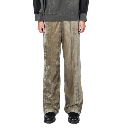VELVET TRACK PANTS KHAKI