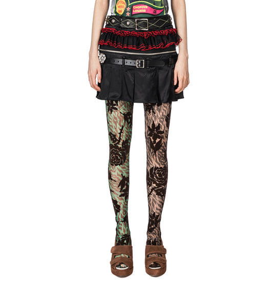 MAJOR COMBO MINI SKIRT BLACK MULTI