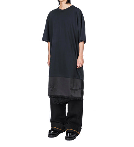 SLIP SKIRT TALL TEE FADED BLACK