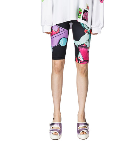 OH NO BIKE SHORTS BLACK MULTI