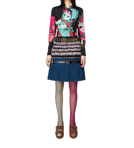 SWEETIES MESH LONG SLEEVE TOP BLACK