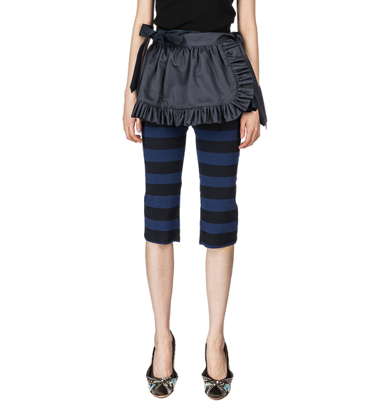 APRON SKIRT MINI GRAY NAVY