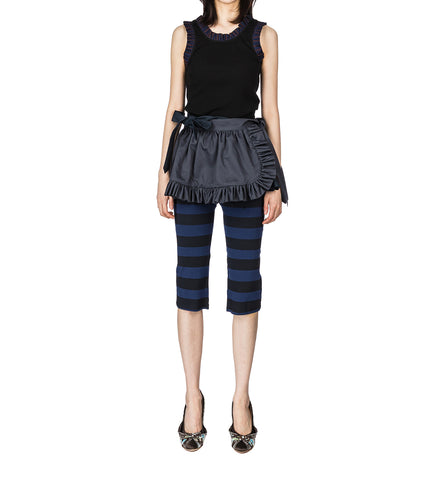 FRILLED TANK TOP BLACK