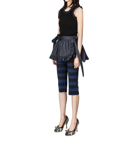 FRILLED TANK TOP BLACK