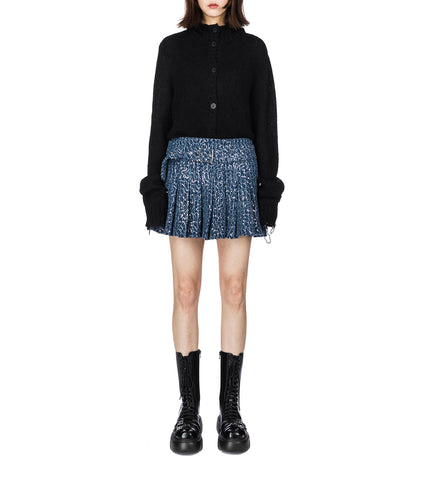 EARS BALACLAVA CARDIGAN BLACK