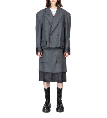 SLOUCHY BLAZER DARK GREY