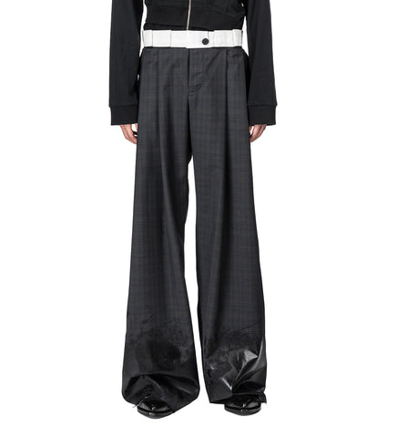 SILICONE ROLLED WAIST TROUSERS DARK GREY