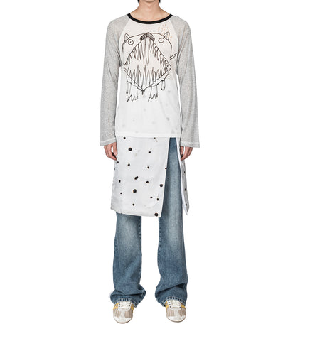 HAIR OF THE DOG LS T-SHIRT WHITE/GREY