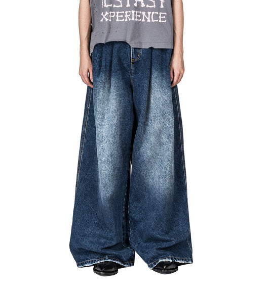 FOLDED DENIM JEANS DARK WASH