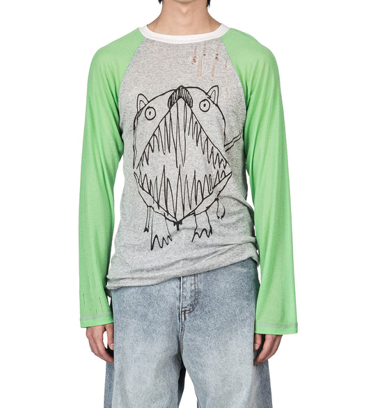 HAIR OF THE DOG LS T-SHIRT GREY/GREEN