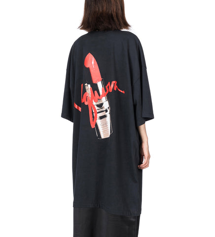 SLIP SKIRT TALL TEE FADED BLACK