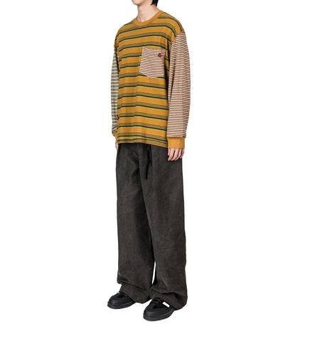 OVERSIZED CREW NECK PULLOVER MUSTARD