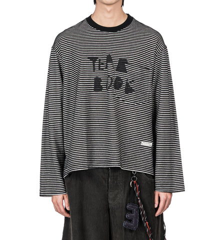YEARBOOK CREW NECK PULLOVER BLACK