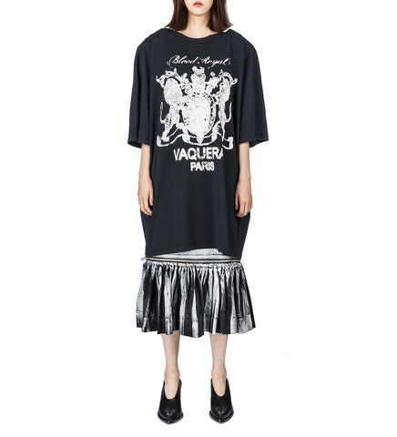 SHOULDER PAD TALL TEE FADED BLACK