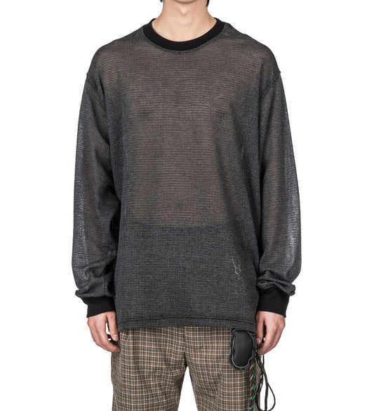 OVERSIZED CREW NECK PULLOVER CHARCOAL