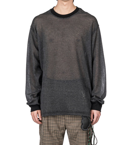 OVERSIZED CREW NECK PULLOVER CHARCOAL