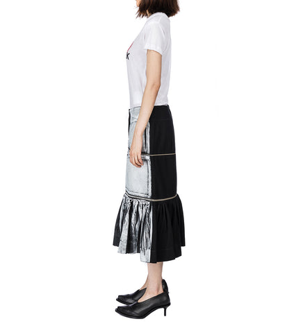 PAINTED WORKWEAR SKIRT BLACK