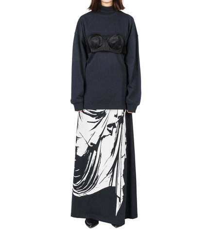 JERSEY SKIRT FADED BLACK