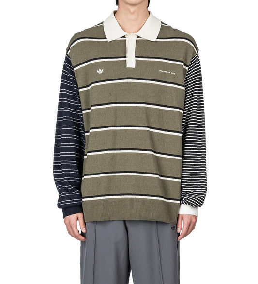 SONG FOR THE MUTE X ADIDAS 007 LS TEE OLIVE STRATA/ALUMINA/BLACK