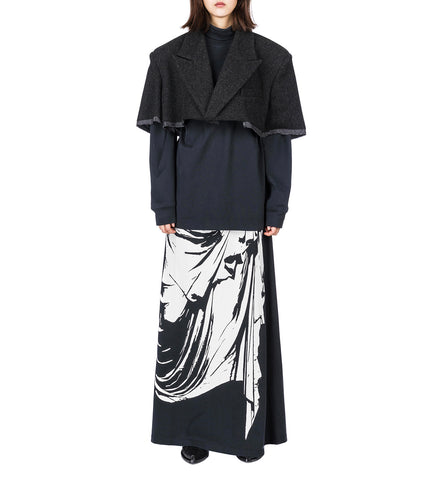 JERSEY SKIRT FADED BLACK