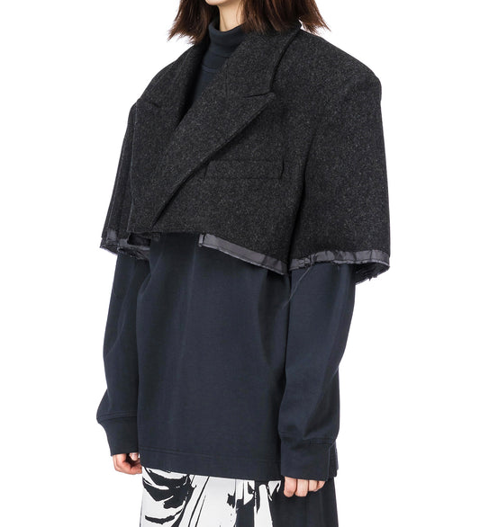 CHOPPED BLAZER DARK GREY