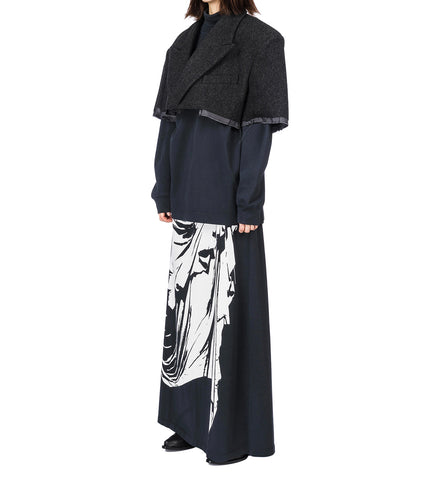 JERSEY SKIRT FADED BLACK