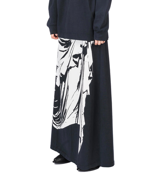 JERSEY SKIRT FADED BLACK