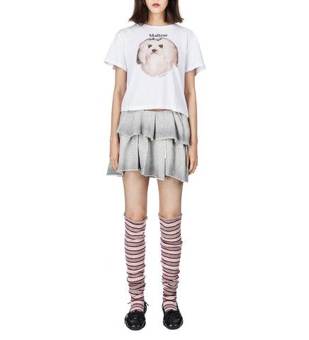 CROPPED T-SHIRT MALTESE WHITE
