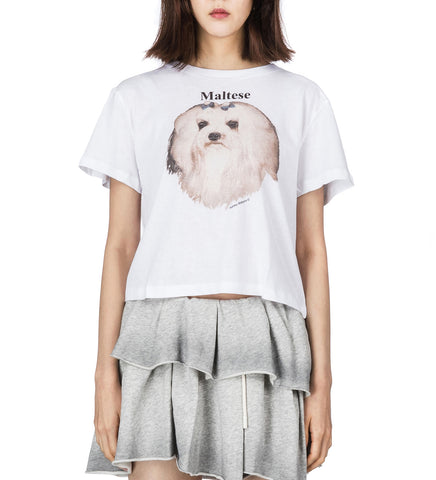 CROPPED T-SHIRT MALTESE WHITE