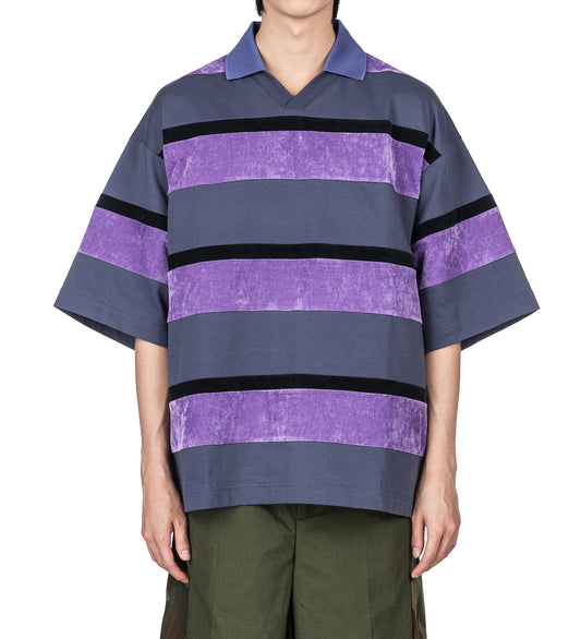 VELVET BORDER JERSEY PURPLE