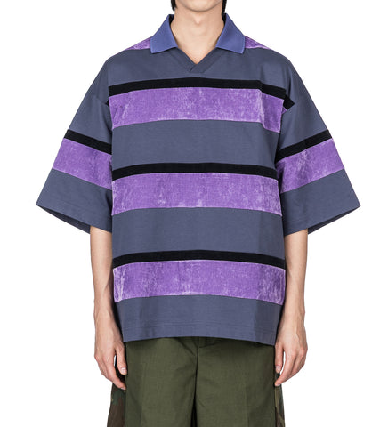 VELVET BORDER JERSEY PURPLE