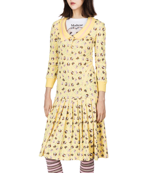 L/S AMELIA LONG DRESS GIRL BABY YELLOW