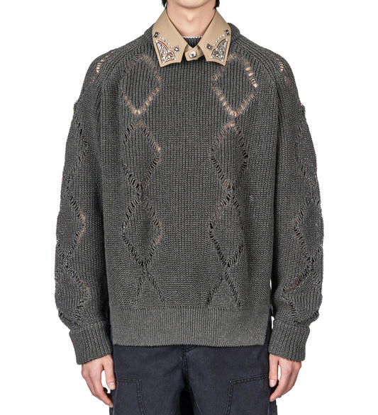 METAL COLLAR BEIGE