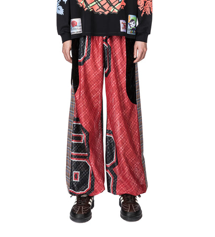 BASKETBALL TRACK PANTS RED MULTI