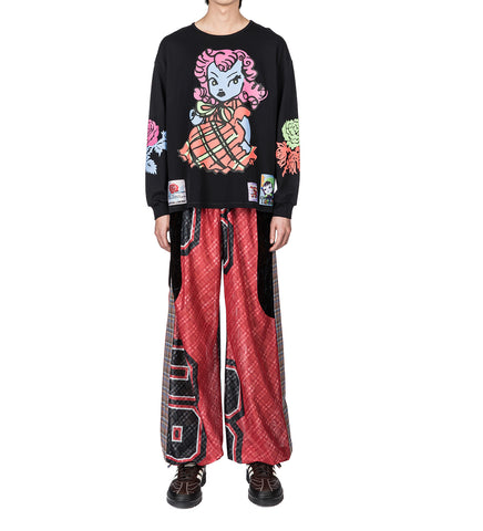 BASKETBALL TRACK PANTS RED MULTI