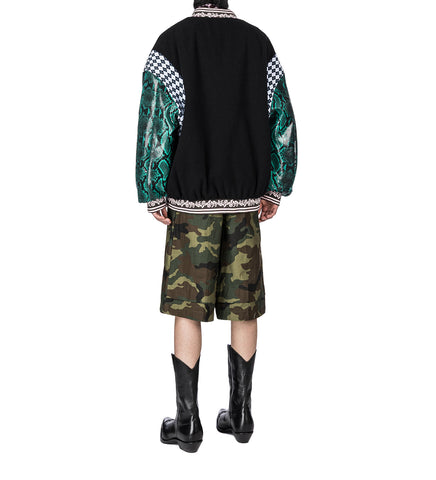 LETTERMAN JACKET BLACK MULTI