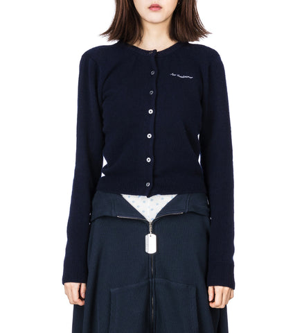 SHOULDER CARDIGAN NAVY