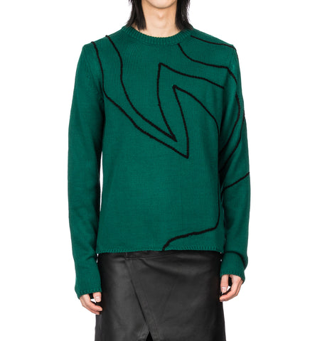 O'KEEFFE JUMPER BOTTLE GREEN