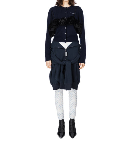 SHOULDER CARDIGAN NAVY