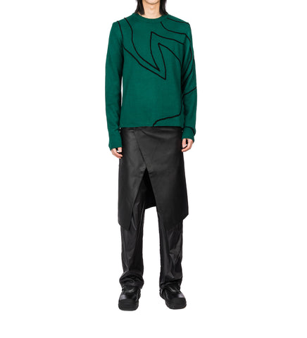 O'KEEFFE JUMPER BOTTLE GREEN