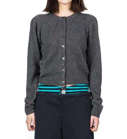 SHOULDER CARDIGAN GRAY